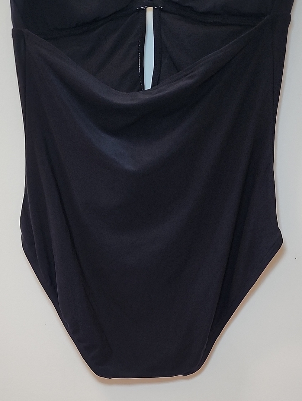 Kate Spade New York Marina Beach Halter Plunge One Piece Swimsuit black Sz Large - Picture 12 of 16